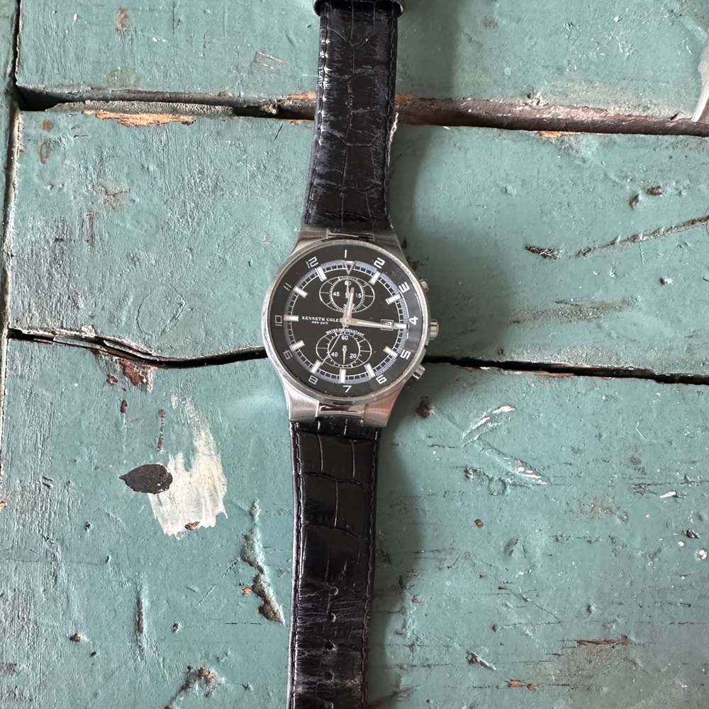 Kenneth Cole watch with Black Leather Strap